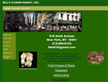 Tablet Screenshot of billsflowermarket.com